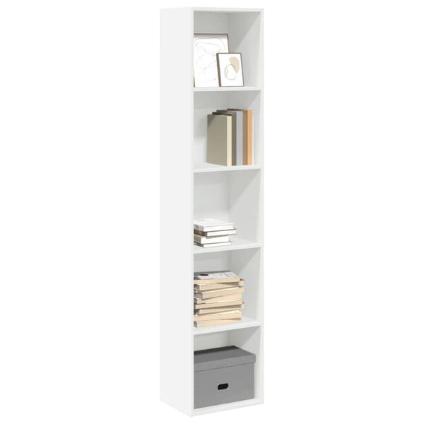 vidaXL Biblioth&egrave;que blanc 40x30x189 cm bois d'ing&eacute;nierie