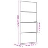 vidaXL Porte int&eacute;rieure mince noir 93x201,5 cm verre tremp&eacute; aluminium