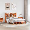 vidaXL Lit biblioth&egrave;que sans matelas cire marron 160x200 cm pin massif