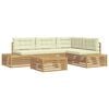 vidaXL 6 pc Ensemble de canap&eacute;s d'ext&eacute;rieur Blanc