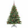 vidaXL Sapin de Noël artificiel avec 150 LED Vert 150 cm PE et PVC