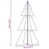 vidaXL Arbre de Noël cône 300 LED d'intérieur/d'extérieur 120x220 cm