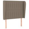 vidaXL Sommier &agrave; lattes de lit avec matelas Taupe 80x200 cm Tissu