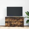 vidaXL Meuble TV ch&ecirc;ne fum&eacute; 100x35x54 cm bois d'ing&eacute;nierie