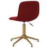 vidaXL Chaises pivotantes &agrave; manger lot de 2 Rouge bordeaux Velours