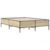 vidaXL Cadre de lit sans matelas ch&ecirc;ne sonoma 120x190 cm
