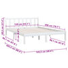 vidaXL Cadre de lit sans matelas blanc bois massif 120x200 cm