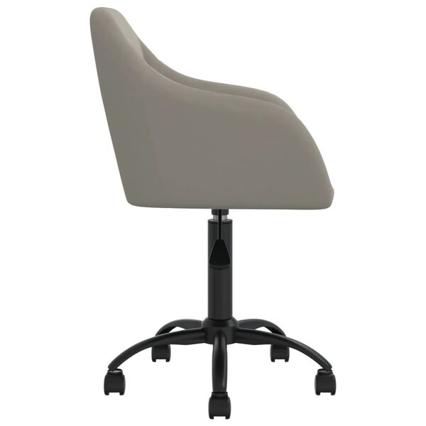 vidaXL Chaises pivotantes &agrave; manger lot de 6 gris clair velours