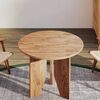 vidaXL Dessus de table rond Marron clair &Oslash;50x1,5 cm Bois ch&ecirc;ne trait&eacute;
