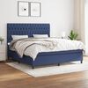 vidaXL Sommier &agrave; lattes de lit avec matelas Bleu 180x200 cm Tissu