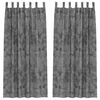 vidaXL Rideaux en velours 2 pc Gris 260 x 140 cm Velours
