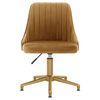 vidaXL Chaise pivotante de salle &agrave; manger Marron Velours