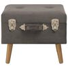 vidaXL Tabouret de rangement 40 cm Gris Velours
