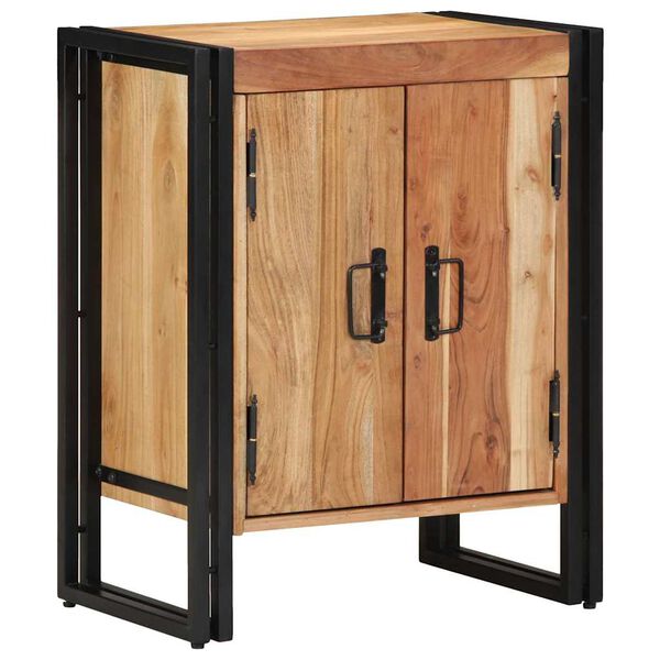 vidaXL Cabinet &agrave; chaussures avec &eacute;tag&egrave;re Marron Bois d'acacia massif