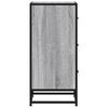 vidaXL Buffet sonoma gris 35,5x35x76 cm bois d'ing&eacute;nierie et m&eacute;tal