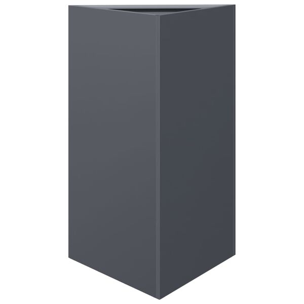 vidaXL Jardini&egrave;re anthracite triangulaire 50x43x75 cm acier