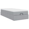 vidaXL Cadre de lit ottoman avec matelas gris clair 80x200 cm tissu