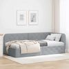 vidaXL Cadre de lit d'angle Gris clair 90 x 200 cm tissu
