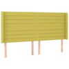 vidaXL Sommier &agrave; lattes de lit et matelas et LED Vert 200x200 cm Tissu