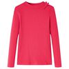 vidaXL T-shirt enfants &agrave; manches longues rose vif 128