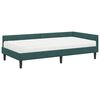 vidaXL Cadre de lit d'angle avec matelas Autre 2 pcs Vert Velours