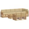vidaXL Ensemble de canap&eacute;s d'ext&eacute;rieur 8 pcs Blanc et Beige