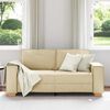 vidaXL Canap&eacute; 2 places Cr&egrave;me 140 cm Tissu