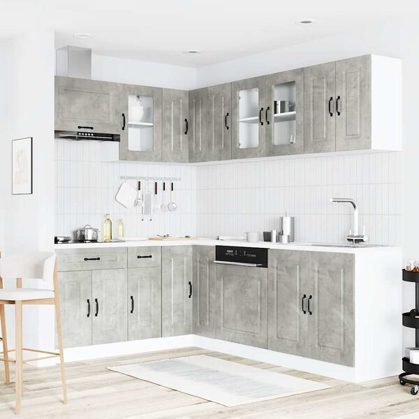 vidaXL Ensemble d'armoires de cuisine 11 pcs Kalmar bois d'ing&eacute;nierie