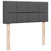 vidaXL Sommier &agrave; lattes de lit avec matelas Gris fonc&eacute; 120x200cm Tissu