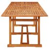 vidaXL Table &agrave; d&icirc;ner de jardin 280x90x75 cm Bois d'acacia massif