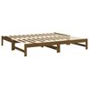 vidaXL Lit coulissant sans matelas marron miel 2x(90x190) cm