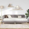 vidaXL Cadre de lit d'angle avec matelas Taupe 100 x 200 cm tissu