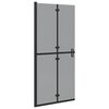 vidaXL Paroi de douche &agrave; l'italienne Noir 90 x 6.5 x 190 cm