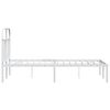 vidaXL Cadre de lit m&eacute;tal sans matelas et t&ecirc;te de lit blanc 120x190 cm