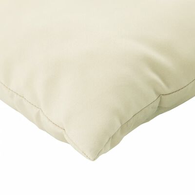 vidaXL Coussins de canapé lot de 4 crème 40x40 cm tissu