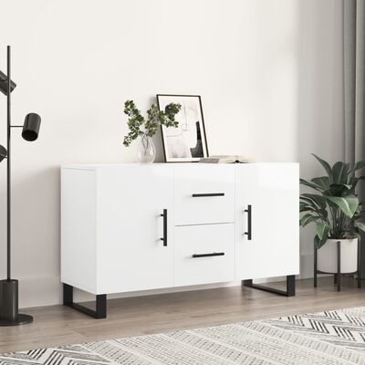 vidaXL Buffet blanc brillant 100x36x60 cm bois d'ingénierie