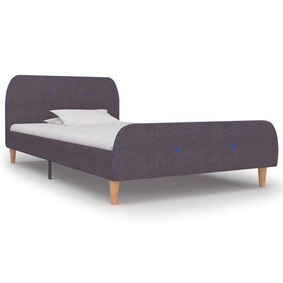 vidaXL Cadre de lit sans matelas taupe tissu 90x200 cm