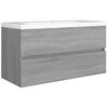 vidaXL Armoire d'&eacute;vier Sonoma gris 90x38,5x45 cm Bois d'ing&eacute;nierie