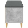 vidaXL Banc d'entr&eacute;e avec coussin Gris b&eacute;ton 60 x 38 x 46 cm