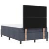 vidaXL Lit &agrave; ressorts avec matelas Gris fonc&eacute; 120 x 200 cm Velours