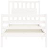 vidaXL Cadre de lit sans matelas blanc 90x200 cm bois massif