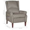 vidaXL Fauteuil de massage inclinable Gris clair Velours