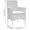 vidaXL Ensemble de salle &agrave; manger pour jardin 7 pcs Noir polyrotin