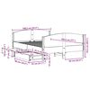 vidaXL Cadre de lit sans matelas blanc 135x190 cm bois de pin massif