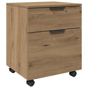 vidaXL Classeur mobile avec roues ch&ecirc;ne artisanal 45x38x54 cm