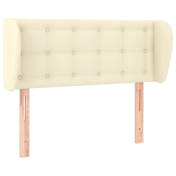 vidaXL T&ecirc;te de lit avec oreilles Cr&egrave;me 103x23x78/88 cm Similicuir