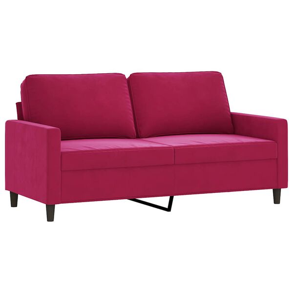 vidaXL Canap&eacute; &agrave; 2 places Rouge bordeaux 140 cm Velours