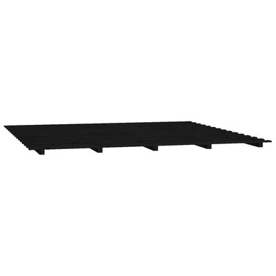 vidaXL Cadre de lit sans matelas noir 200x200 cm bois massif de pin