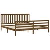 vidaXL Cadre de lit sans matelas marron miel 200x200 cm bois massif