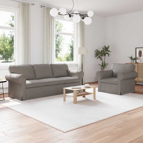 vidaXL Canap&eacute; 180cm 2 pcs Taupe M&eacute;tал